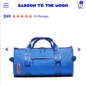 Blue duffle bag